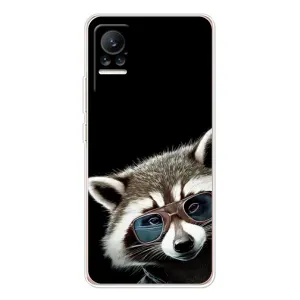 Силиконовый Чехол с Енотами на Xiaomi Civi (Стильный Енот)