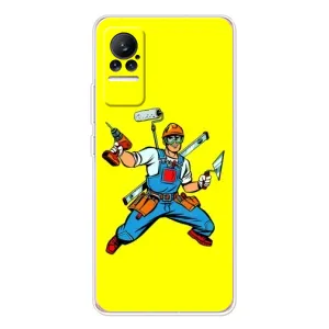 Силиконовый бампер (Работники) на Xiaomi Civi (Строитель)