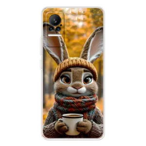 Печатный чехол «Зверята с кофе» для Xiaomi Civi (Зайчик с кофе)