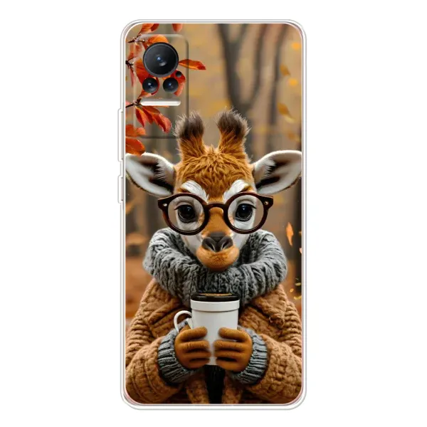 Чехол с рисунком «Жираф с кофе» для Xiaomi Civi Чехол с рисунком «Жираф с кофе» для Xiaomi Civi
