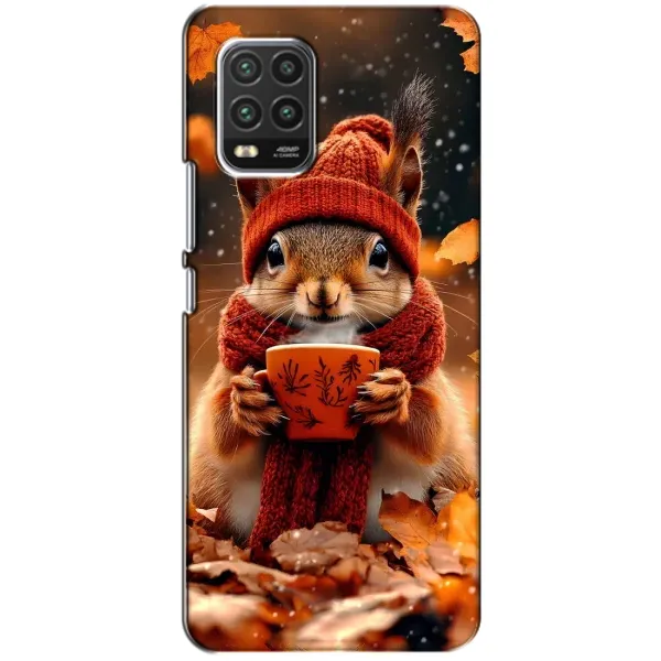 Чехол с рисунком «Белка с кофе» для Xiaomi Mi 10 Lite Чехол с рисунком «Белка с кофе» для Xiaomi Mi 10 Lite