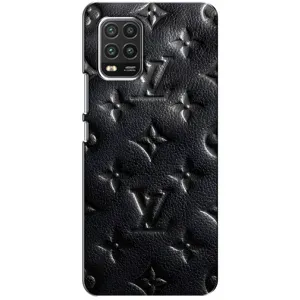 Текстурний Чохол Louis Vuitton для Сяомі Мі 10 Лайт (Чорний ЛВ)