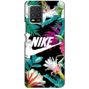 Силіконовый Чохол на Xiaomi Mi 10 Lite з картинкою НАЙК (Квітковий Nike)