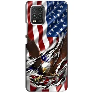 Чехол Флаг USA для Xiaomi Mi 10 Lite (Флаг USA)