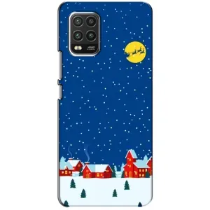 Силіконовий бампер на різдво для Xiaomi Mi 10 Lite (Місто в снігу)