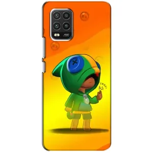 Чехол Бравл Старс для Xiaomi Mi 10 Lite (LEON в кофте)