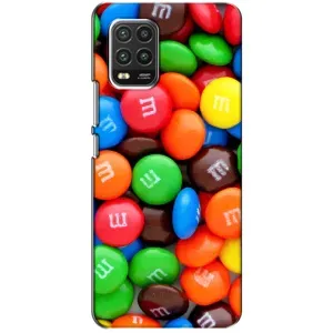 Чехол с изображением вкусной еды для Xiaomi Mi 10 Lite (Разноцветные M&M'S)