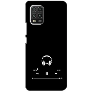 Чехол с картинками на черном фоне для Xiaomi Mi 10 Lite (Плеер)