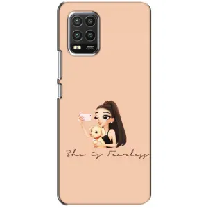 Силиконовый Чехол на Xiaomi Mi 10 Lite с картинкой Стильных Девушек (С собакой)