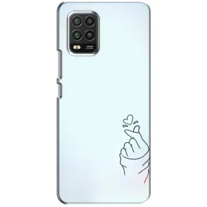 Чехлы (Знак сердечка) на Xiaomi Mi 10 Lite (Сердце на голубом)