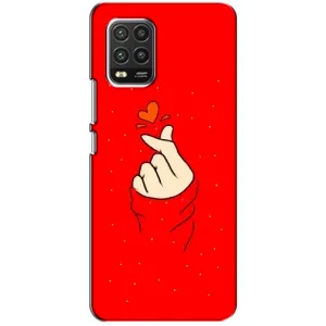 Чехлы (Знак сердечка) на Xiaomi Mi 10 Lite (Сердце на красном)