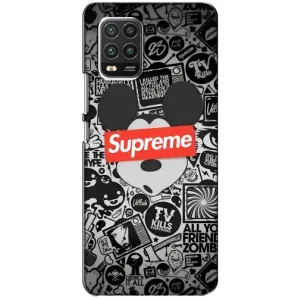 Чохол з Брендами одягу на Сяомі Мі 10 Лайт (Supreme Маус)