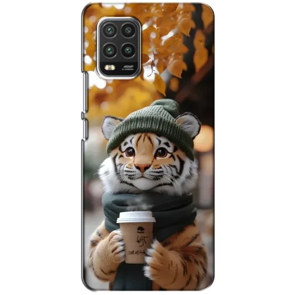 Чехол с рисунком «Тигр с кофе» для Xiaomi Mi 10 Lite Чехол с рисунком «Тигр с кофе» для Xiaomi Mi 10 Lite