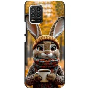 Друкований чохол 'Звірята з кавою' для Xiaomi Mi 10 Lite (Зайчик з кавою)