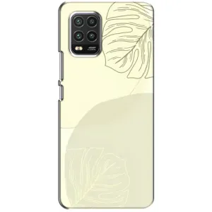 Чехол цветочный дизайн для Xiaomi Mi 10 Lite (Зелёный фон)