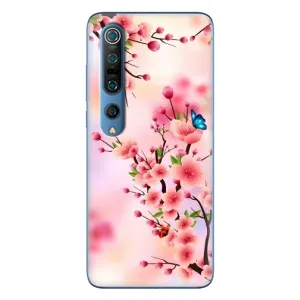 Чехол с принтом САКУРЫ на Xiaomi Mi 10 Pro (Бабочки на сакуре)