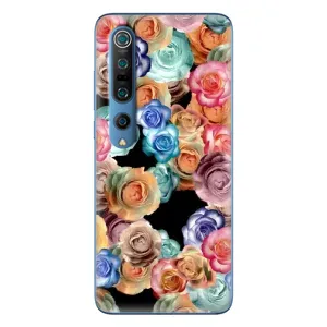 Чехлы с тематикой "ЦВЕТЫ" на Xiaomi Mi 10 Pro (Цветы на черном)