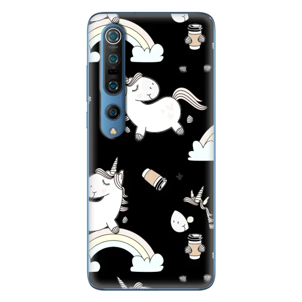 Чехол с рисунком «Единорог с кофе» для Xiaomi Mi 10 Pro