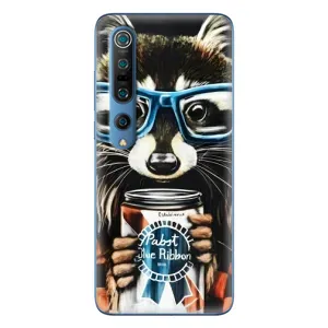 Силиконовый Чехол с Енотами на Xiaomi Mi 10 Pro (Енот в очках)