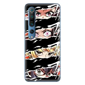 Силіконові чохлі з очіма Anime для Мі 10 Про (Очі на чорному)