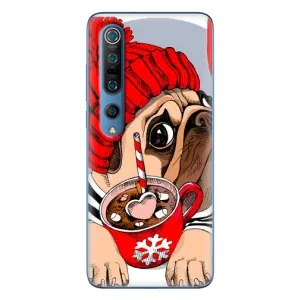 Бампер для Xiaomi Mi 10 Pro с картинкой "Песики" (Грустная собака)