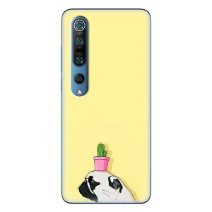 Бампер для Xiaomi Mi 10 Pro с картинкой "Песики" (Кактус на голове)