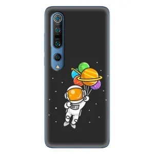 Силиконовый Чехол с принтом "Космонавты" на Xiaomi Mi 10 Pro (Космонавт с шариками)