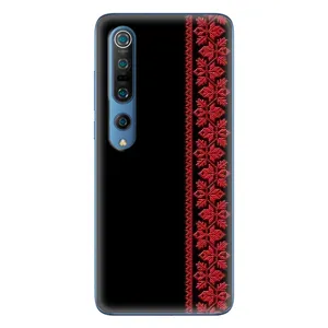 Силиконовый Чехол на Xiaomi Mi 10 Pro (Красная Вышиванка)