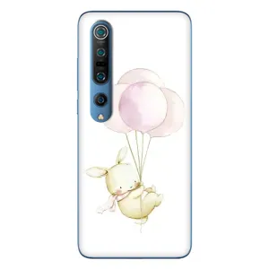 Силиконовый бампер с картинкой животных для Xiaomi Mi 10 Pro (Кролик и шарики)