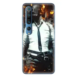 Силиконовый чехол с картинкой "Герой Pubg" на Xiaomi Mi 10 Pro (Man Пубг)