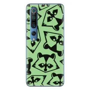 Силиконовый Чехол с Енотами на Xiaomi Mi 10 Pro (Мордочки Енота)