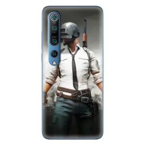 Силиконовый чехол с картинкой "Герой Pubg" на Xiaomi Mi 10 Pro (Пабг)