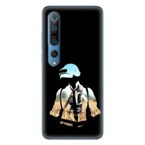 Силиконовый чехол с картинкой "Герой Pubg" на Xiaomi Mi 10 Pro (Пубг мен)