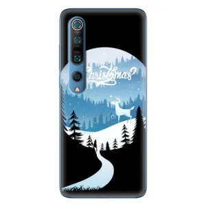 Силиконовый бампер на рождество для Xiaomi Mi 10 Pro (Рождественский Олень)