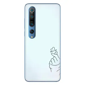 Чехлы (Знак сердечка) на Xiaomi Mi 10 Pro (Сердце на голубом)