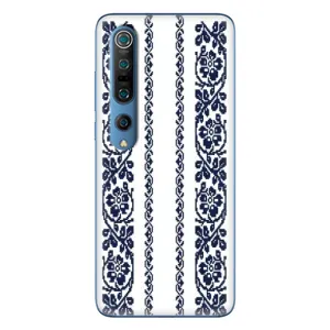 Силиконовый Чехол на Xiaomi Mi 10 Pro с картинкой Вышиванки (Синяя вышиванка)