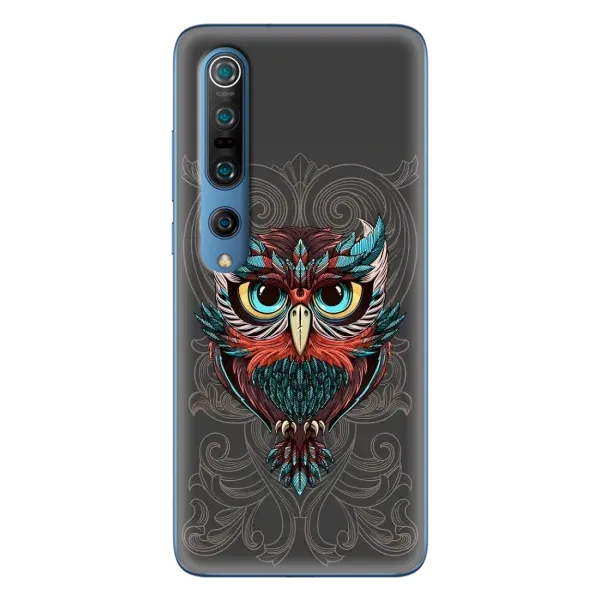 Чехол с рисунком «Сова на сером» для Xiaomi Mi 10 Pro Чехол с рисунком «Сова на сером» для Xiaomi Mi 10 Pro