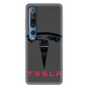 Силіконовий бампер з картинкою машини на Xiaomi Mi 10 Pro (Logo TESLA)