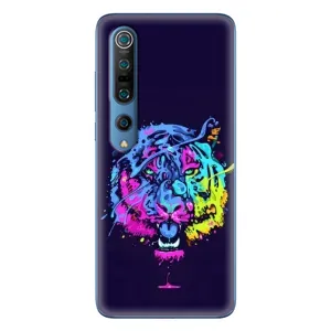 Силиконовый бампер с картинкой животных для Xiaomi Mi 10 Pro (Тигр-Арт)