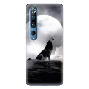 Чехол с Волком на Xiaomi Mi 10 Pro (Волк и луна)