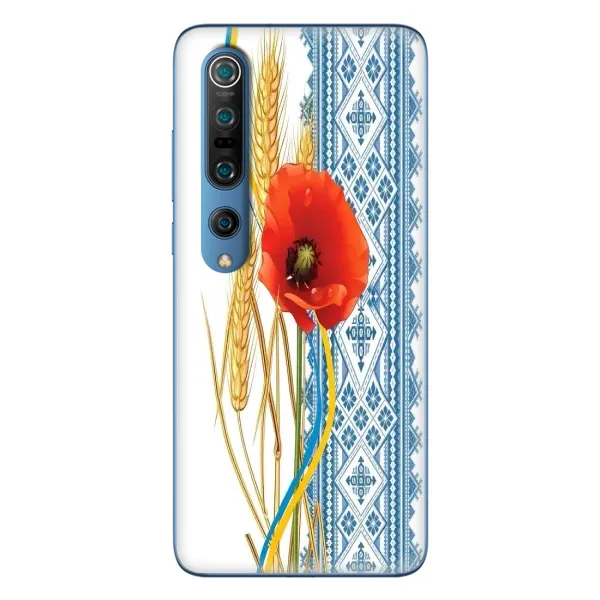 Чехол с рисунком «Вышиванка с цветком» для Xiaomi Mi 10 Pro