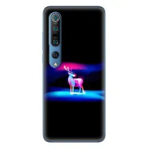 Силиконовый бампер с картинкой животных для Xiaomi Mi 10 Pro (Яркий олень)