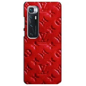 Текстурный Чехол Louis Vuitton для Сяоми Ми 10 Ультра (Красный ЛВ)