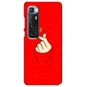 Чехлы (Знак сердечка) на Xiaomi Mi 10 Ultra (Сердце на красном)