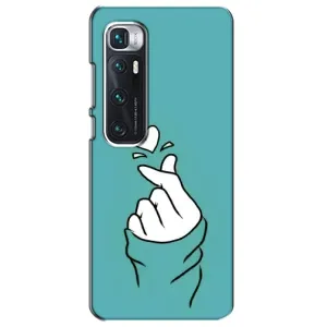 Чехлы (Знак сердечка) на Xiaomi Mi 10 Ultra (Сердечко на бирюзовом)