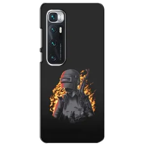 Силиконовый чехол с картинкой "Герой Pubg" на Xiaomi Mi 10 Ultra (В огне)