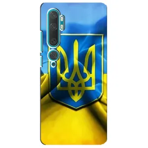 Чехол с картинкой (Патриотический ГЕРБ) на Xiaomi Mi 10 (Герб и Флаг Украины)