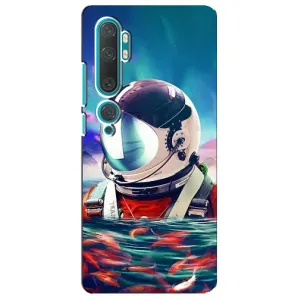 Силіконовый Чохол з принтом "Космонавти" на Xiaomi Mi 10 (Космонавт у воді)
