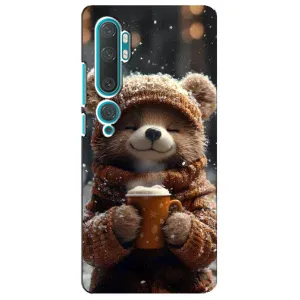 Чехол с рисунком «Медвежонок с кофе» для Xiaomi Mi 10
