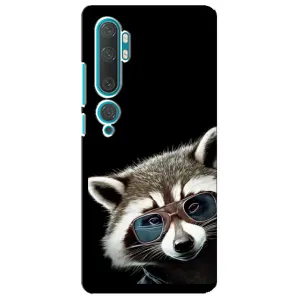 Силиконовый Чехол с Енотами на Xiaomi Mi 10 (Стильный Енот)